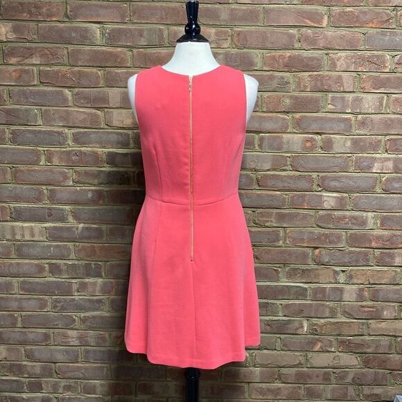 Eliza J Coral A-Line Sleeveless Scolloped Dress Size 10 - Picture 4 of 6